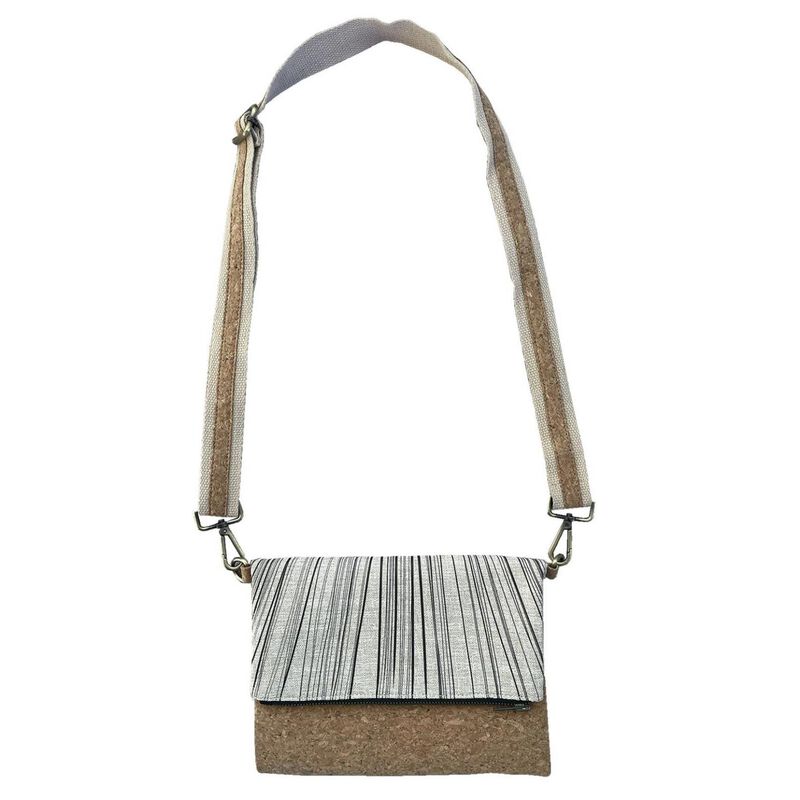 Jo Luping Ti Kouka Black On Natural Cork Fabric Bag image number 1